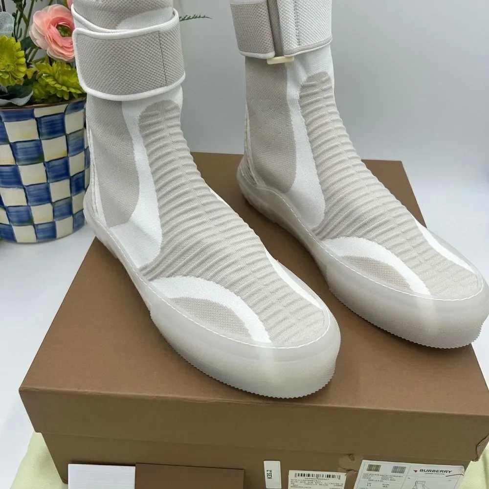 Men’s Burberry knitted sub high top sock, sneakers size 45